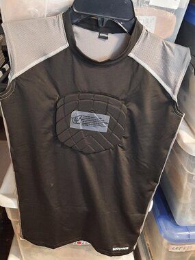 Bodyprox Baseball Chest Protector Jersey Black/Gray Size Youth-L